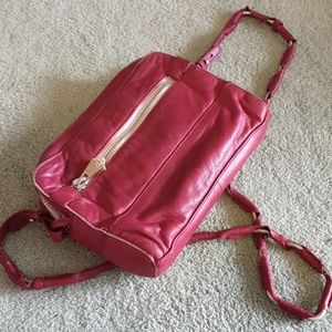 POUR LA VICTOIRE brick red crossbody purse leather